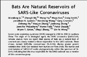 SARS bats reservoir